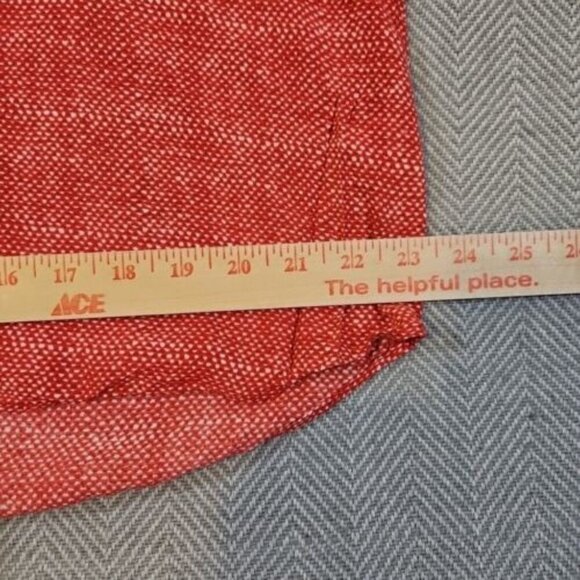 Grand & Greene Women's Top Blouse Size XL Red & White Pattern Long Sleeve - Picture 9 of 14